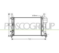 PRASCO Refrigerador De Motor Para Mercedes-Benz A-B Clase Radiador