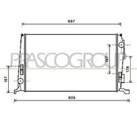 PRASCO Refrigerador De Motor Refrigerador De Agua Para Dacia Duster Kasten