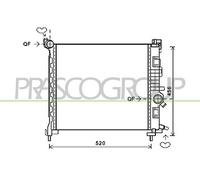 PRASCO Refrigerador de Motor Refrigerador de Agua Para Opel Meriva B 1.7 CDTi