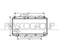 PRASCO Refrigerador de Motor Refrigerador de Agua para Toyota RAV4 II 2.0 D 4WD