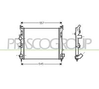 PRASCO Refrigerador de Motor Wasserkühler Para Renault Clio II 1.5 dCi