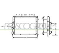 PRASCO Refrigerador de Motor Wasserkühler para Renault Kangoo 1.5 dCi