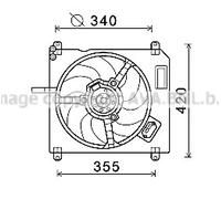 PRASCO Ventilador De Refrigeración Del Motor Para Fiat Marea 185 1.4 80 12V 185