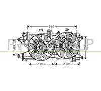 PRASCO Ventilador Motor para Fiat Doblo Cargo 1.3 D Multijet 1.9 JTD ,