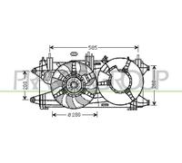 PRASCO Ventilador Motor para Fiat Doblo Cargo 1.3 D Multijet 1.9 JTD