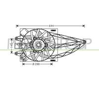 PRASCO Ventilador Motor para Fiat Panda 169 1.3 D Multijet 169_ 1.4 Natural