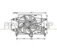 PRASCO Ventilador Refrigeración Del Motor Apto para Fiat Doblo 119 1.4 223