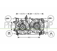 PRASCO Ventilador Refrigeración Del Motor Apto para Fiat Punto 188_ 1.9 JTD