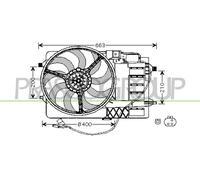 PRASCO Ventilador Refrigeración Del Motor Apto para Mini R50 R53 Cooper One