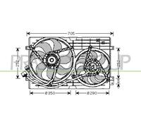 PRASCO Ventilador Refrigeración Del Motor para VW Golf IV 1.4 16V 1.6 Lupo Ibiza