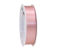 C.E. PATTBERG PRÄSENT Cinta regalo satén color rosa antiguo, 25 m de cinta de raso para envolver regalos, 25 mm de ancho, cinta de regalo para decoración y manualidades, cinta decorativa versátil