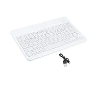 prasku Reemplazo Compacto Ultradelgado de Teclado Bluetooth para Computadora Portátil Coreana Profesional para Computadora, Teléfono Inteligente, Accesorios - Blanco