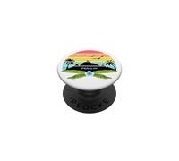 Praslin Seychelles Palmeras en una Isla con Flores PopSockets PopGrip Adhesivo