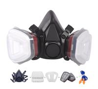 Prassia Semimáscaras Reutilizables De Seguridad, Filtros De Pintura,Vapor Orgánico Y Otros Equipos De Protección De Trabajo Adecuados Para Varios Entornos De Trabajo Black