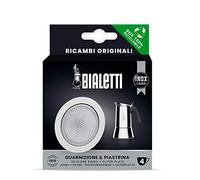 Junta Bialetti para tetera moka 4 acero inoxidable - 1 junta + 1 colador