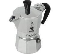 Bialetti - Cafetera de Aluminio, para Tazas 0,5, Aluminio, Plata/Negro, 13 x 6.5 x 12 cm
