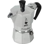 Bialetti - Cafetera de Aluminio, para Tazas 0,5, Aluminio, Plata/Negro, 13 x 6.5 x 12 cm