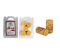 Pratesi Pack 5 Tapones DE Vino AGLOMERADO D.23 X 38, Acero Inoxidable 18/8, Multicolor, One Size