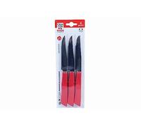 Pratesi Pack de 6 Cuchillos BIST.CM.11 Rojos I Linea CLÁSICOS, 18/8 Stainless Steel, Multicolor, One Size
