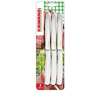 KAIMANO KTS031406N Set de 6 Cuchillos para Carne, Acero Inoxidable, Negro, 28x10x3 cm, 6 Unidades