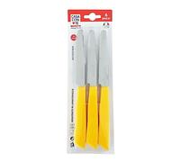 Pratesi Pack de 6 Cuchillos DE Mesa CM.11 Linea Feliz Color Amarillo, 18/8 Stainless Steel, Multicolor, One Size