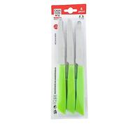 Pratesi Pack de 6 Cuchillos DE Mesa CM.11 Linea Happy Color Verde, Acero Inoxidable 18/8, Multicolor, One Size