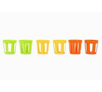 Pratesi Pack de 6 Porta Vasos, 18/8 Stainless Steel, Multicolor, One Size