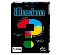 Pravi Junak Illusion Adria Edition - Juego de cartas atractivo de percepción visual para diversión familiar - Juegos de cartas únicos para edades de 8 años en adelante, 15 minutos, 2-5 jugadores