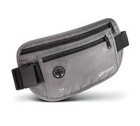praxxim La riñonera para viajes - resistente al robo con protección RFID - Riñonera extraplana debajo de la ropa portátil - Riñonera - Riñonera - Riñonera de viaje - Cinturón de dinero para hombre y
