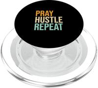 Pray Hustle Repeat Emprendedor Espiritual PopSockets PopGrip para MagSafe