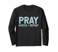 Pray Hustle Repeat: Mantra del Emprendedor para el Éxito Manga Larga