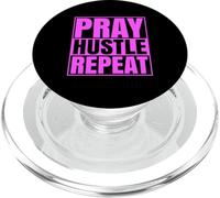 Pray Hustle Repeat Scripture Versículo bíblico Oración Cristiana PopSockets PopGrip para MagSafe