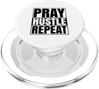 Pray Hustle Repeat Scripture Versículo bíblico Oración Cristiana PopSockets PopGrip para MagSafe