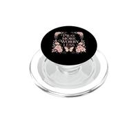 Pray More Worry Less Butterfly Floral Christian Faith PopSockets PopGrip para MagSafe