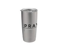 Pray On It Pray Over It Pray Through It Vaso térmico de acero inoxidable de doble pared