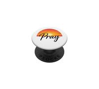 Pray Sunset Inspirational Religious Christian Faith PopSockets PopGrip Adhesivo