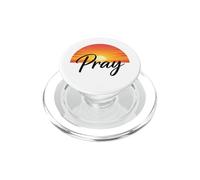 Pray Sunset Inspirational Religious Christian Faith PopSockets PopGrip para MagSafe