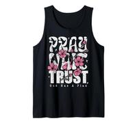 Pray Wait Confía en Que Dios Tiene un Plan La fe Cristiana Camiseta sin Mangas
