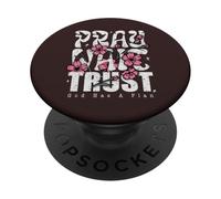 Pray Wait Confía en Que Dios Tiene un Plan La fe Cristiana PopSockets PopGrip Adhesivo