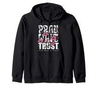 Pray Wait Confía en Que Dios Tiene un Plan La fe Cristiana Sudadera con Capucha