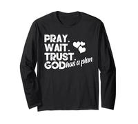 Pray Wait Trust God Has A Plan Tie Dye Faith Religious Manga Larga