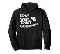 Pray Wait Trust God Has A Plan Tie Dye Faith Religious Sudadera con Capucha