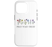 Pray Wait Trust in The Lord God Has a Plan Christian Faith Carcasa para iPhone 16 Pro
