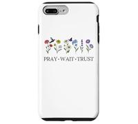 Pray Wait Trust in The Lord God Has a Plan Christian Faith Carcasa para iPhone 7 Plus/8 Plus