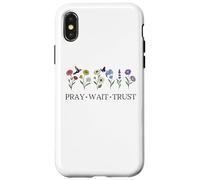 Pray Wait Trust in The Lord God Has a Plan Christian Faith Carcasa para iPhone X/XS