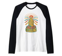 Pray Without Ceasing 1 Tesalonicenses 5:17 Retro Cristiano Camiseta Manga Raglan