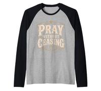 Pray Without Ceasing 1 Tesalonicenses 5:17 Versículo de la Biblia Camiseta Manga Raglan