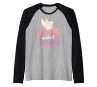 Pray Without Ceasing 1 Tesalonicenses 5:17 Versículo de la Biblia Camiseta Manga Raglan