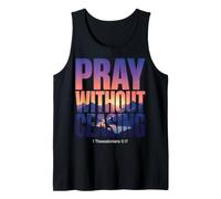 Pray Without Ceasing 1 Tesalonicenses 5:17 Versículo de la Biblia Camiseta sin Mangas