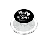 Pray Without Ceasing Verso de la Biblia Cristiano PopSockets PopGrip para MagSafe